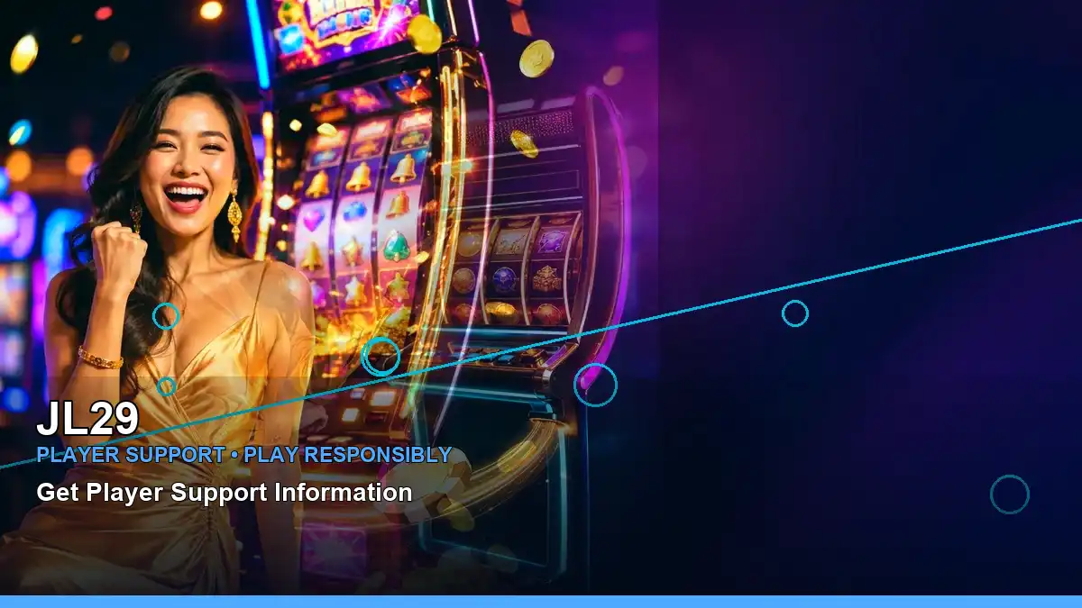 JL29 mobile casino first deposit rewards featuring an adult Filipina casino host with a left close-up composition