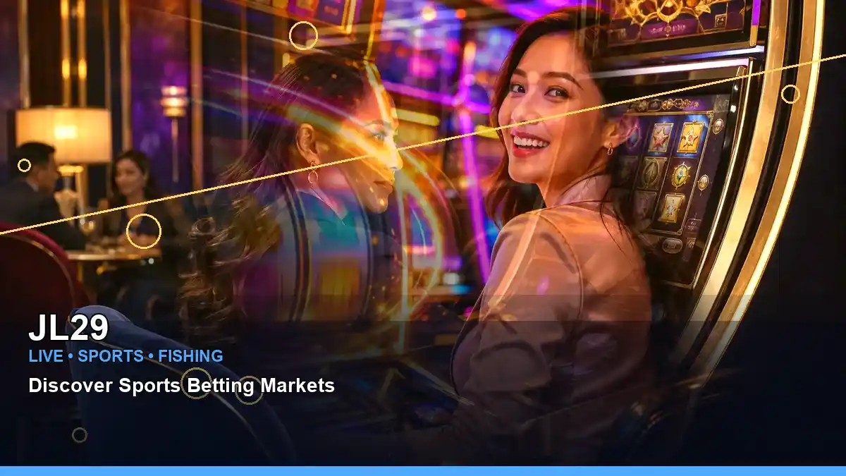 JL29 VIP casino rewards featuring an adult Filipina casino host with a layered collage composition