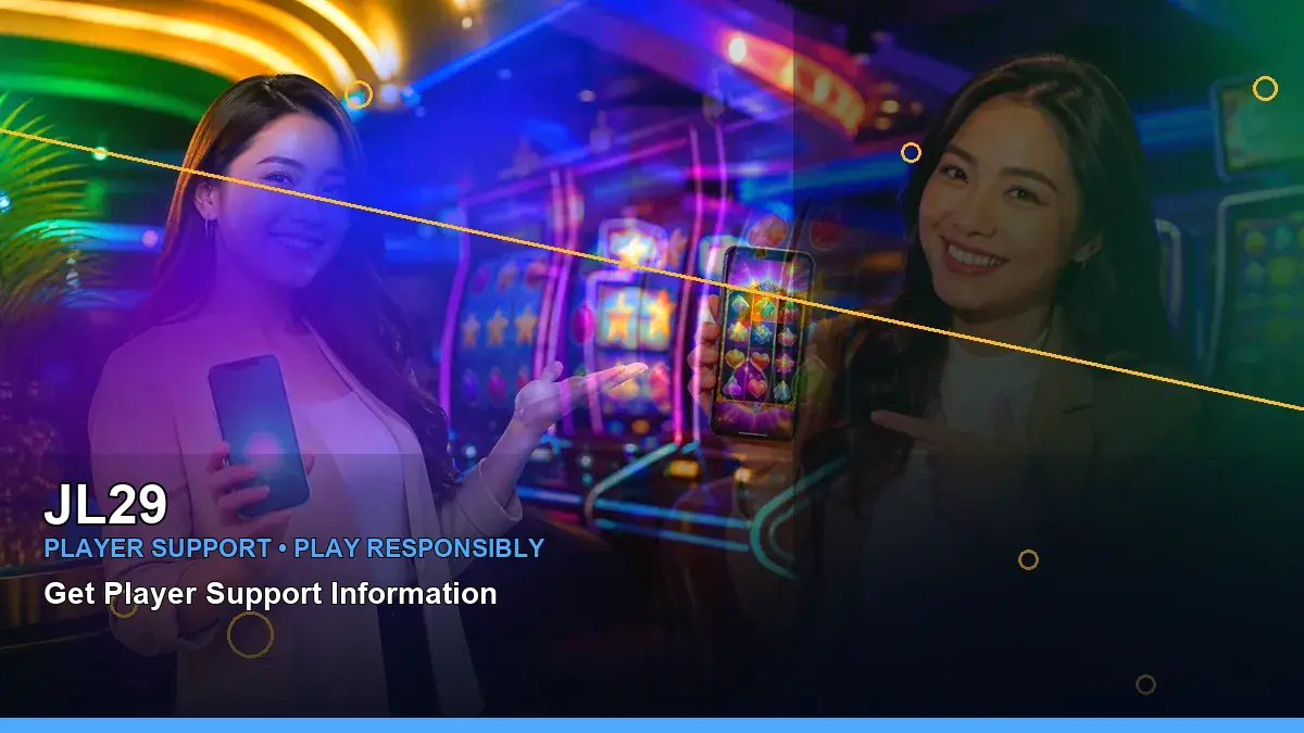 JL29 gold jackpot slot games featuring an adult Filipina casino host with a left close-up composition