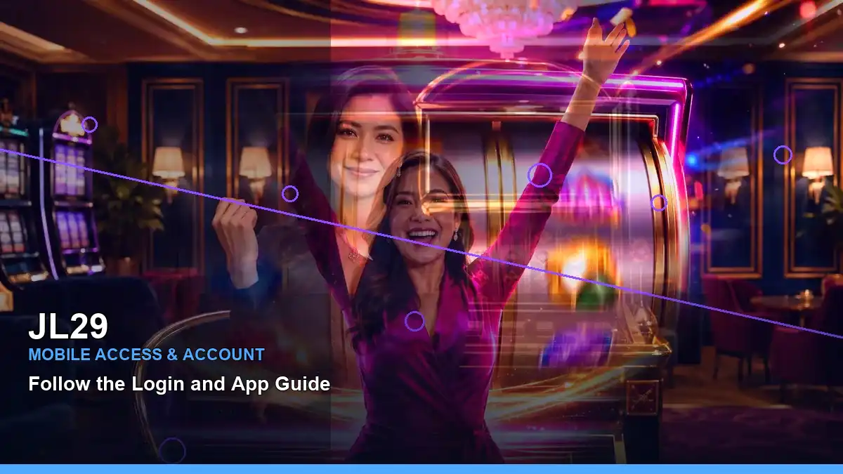 JL29 burst free spins slot games featuring an adult Filipina casino host with a right close-up composition