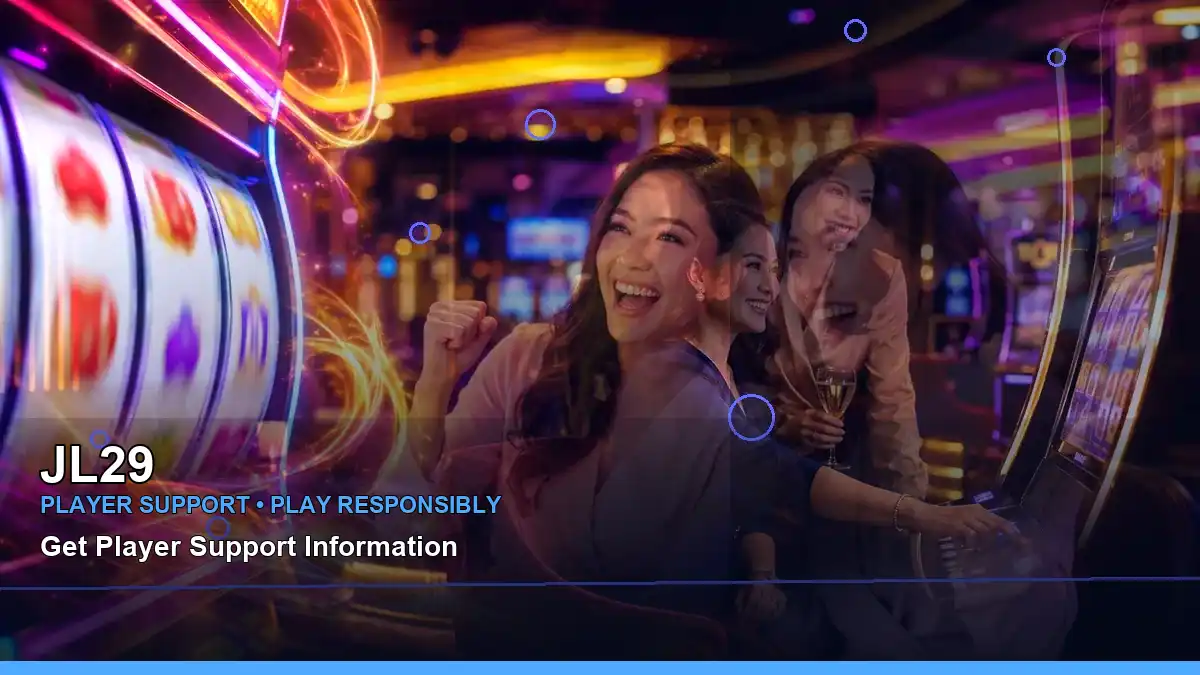 JL29 night online slot games featuring an adult Filipina casino host with a right-diagonal composition